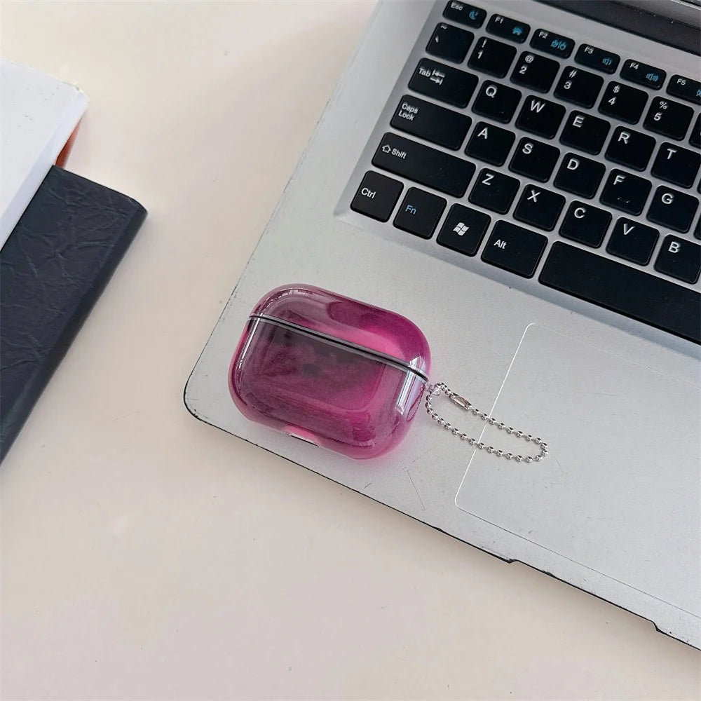 Luminous Quicksand Earphone Case for Airpods 2 3 4 Pro 2 3 Moving Sand Sparkles Headphone Cover Glow Dark Luxury Brilliant Shell