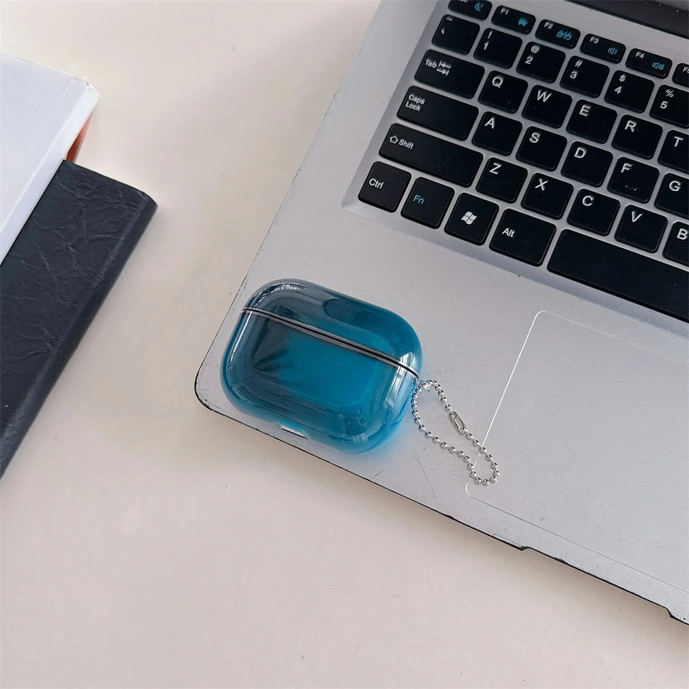Luminous Quicksand Earphone Case for Airpods 2 3 4 Pro 2 3 Moving Sand Sparkles Headphone Cover Glow Dark Luxury Brilliant Shell