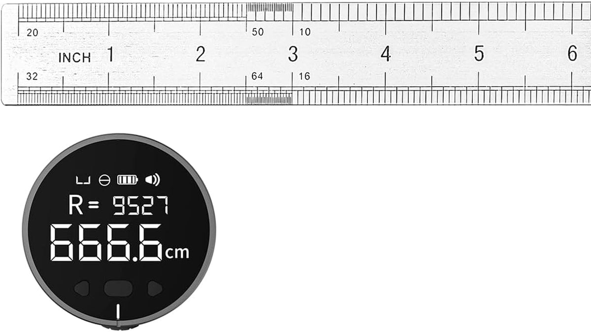 8-In-1 Elektronisches Lineal, Lcd-Display, Entfernungsmesser, Hochpräzises Hand-Längenmesswerkzeug Für Ebene Kurvenmessungen