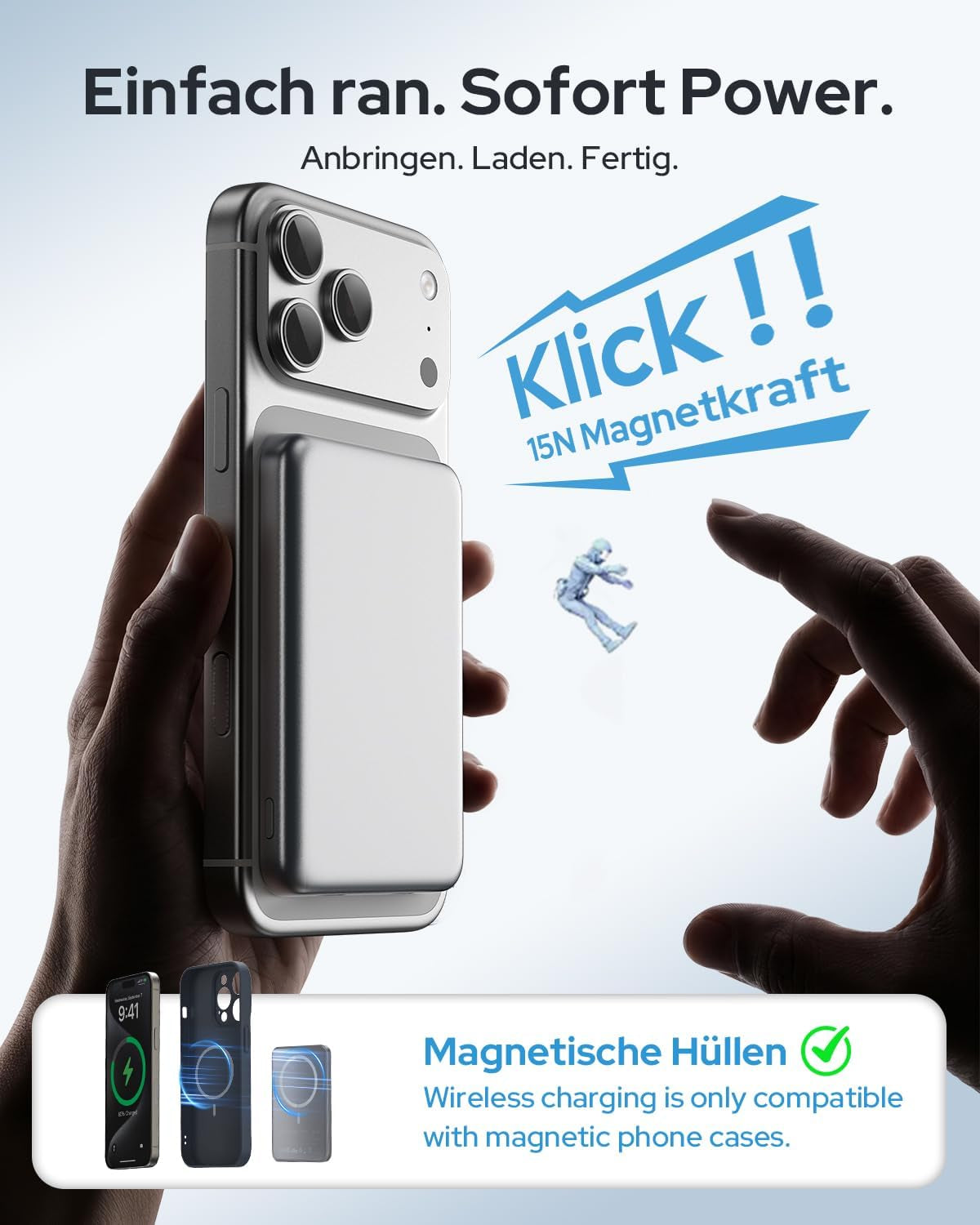 Powerbank Für Magsafe, Magnetische Power Bank Für Iphone 5000Mah