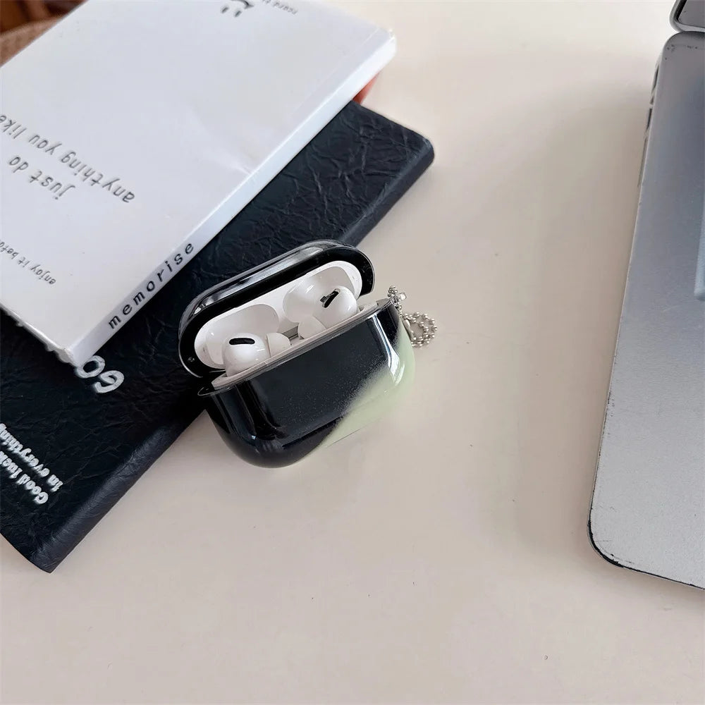 Luminous Quicksand Earphone Case for Airpods 2 3 4 Pro 2 3 Moving Sand Sparkles Headphone Cover Glow Dark Luxury Brilliant Shell