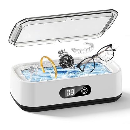 Ultraschallreiniger 49 Khz, 650 Ml Großkapazität, 360°-Allround-Reinigung, Ultraschallreinigungsgerät Für Brillen, Zahnersatz, Schmuck Und Make-Up-Pinsel