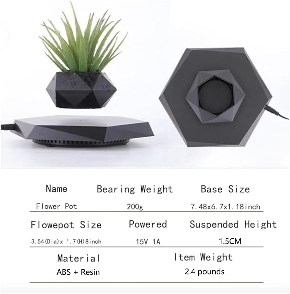 Levitating Plant Pot Floating Air Bonsai Pot Suspension Flower Pot Planter for Desk Decoration