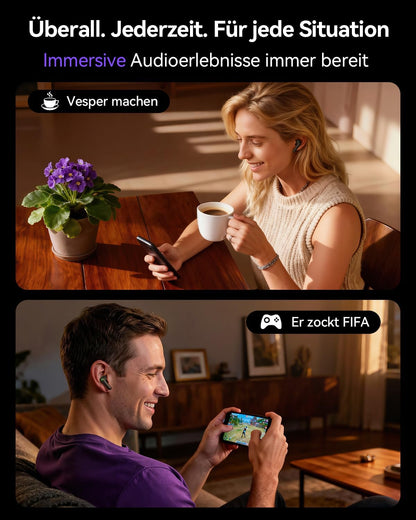 Bluetooth Kopfhörer, in Ear Kopfhörer Bluetooth 5.4 Mit Touchscreen Display