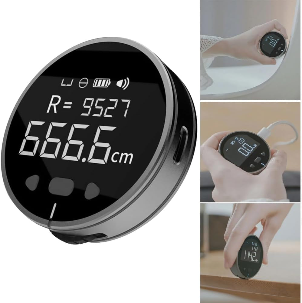8-In-1 Elektronisches Lineal, Lcd-Display, Entfernungsmesser, Hochpräzises Hand-Längenmesswerkzeug Für Ebene Kurvenmessungen