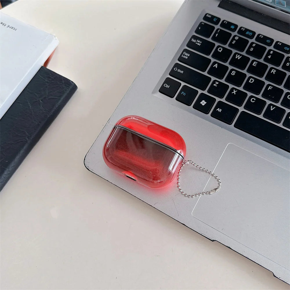 Luminous Quicksand Earphone Case for Airpods 2 3 4 Pro 2 3 Moving Sand Sparkles Headphone Cover Glow Dark Luxury Brilliant Shell