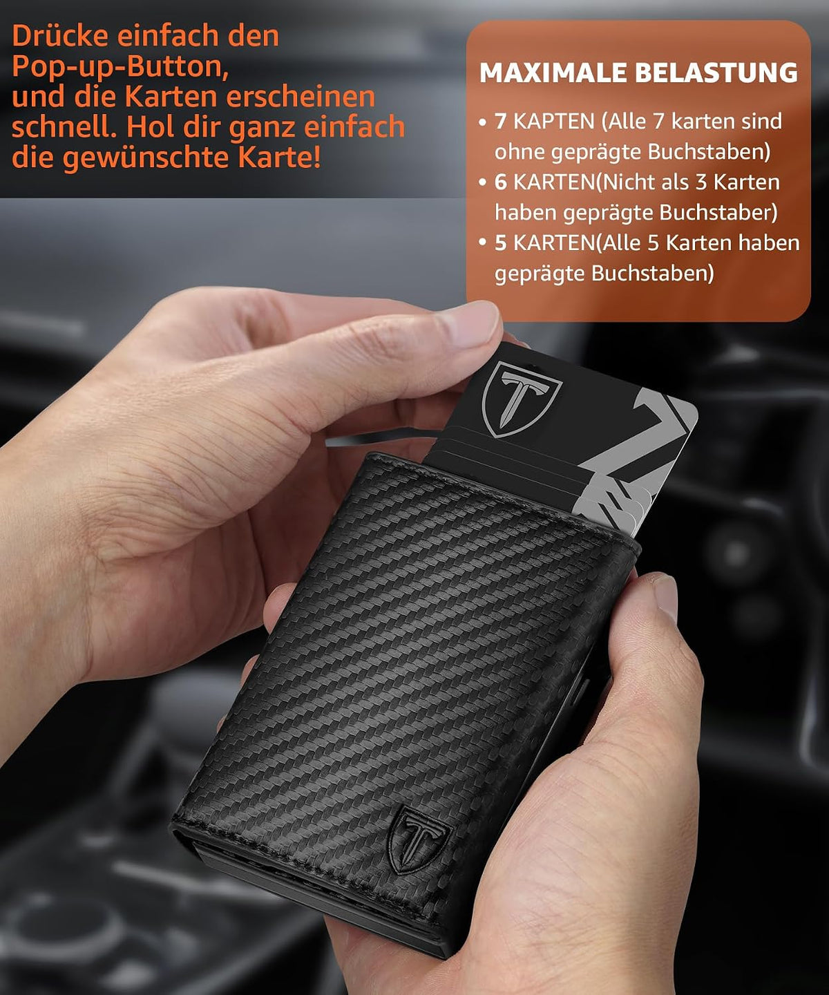 TEEHON Geldbörse Herren - Slim Wallet Mit Münzfach & RFID Portmonee Herren